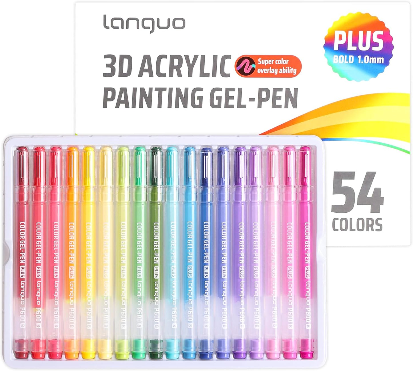 Acrylic Gel Pens for Coloring - 54 Colors Set for Art Crafts