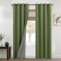 Olive Green Blackout Curtains for Living Room and Bedroom - 84 in