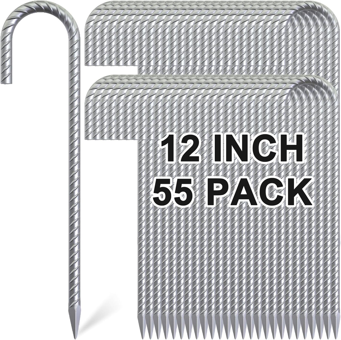 Heavy Duty 12 Inch Rebar Stakes for Tents and Outdoor Use