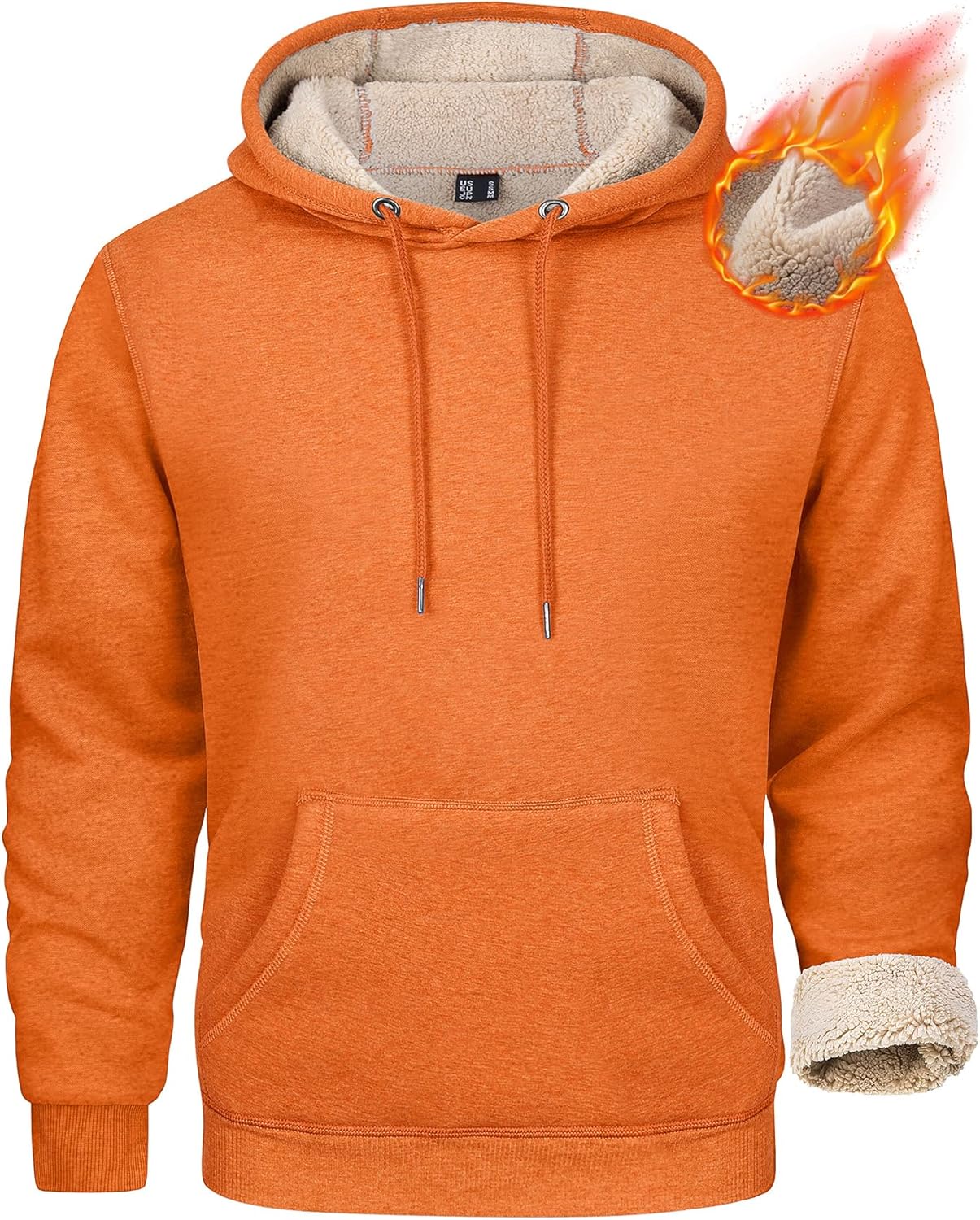 MAGCOMSEN Men's Heavy Hoodie Sherpa Fleece Pullover for Winter