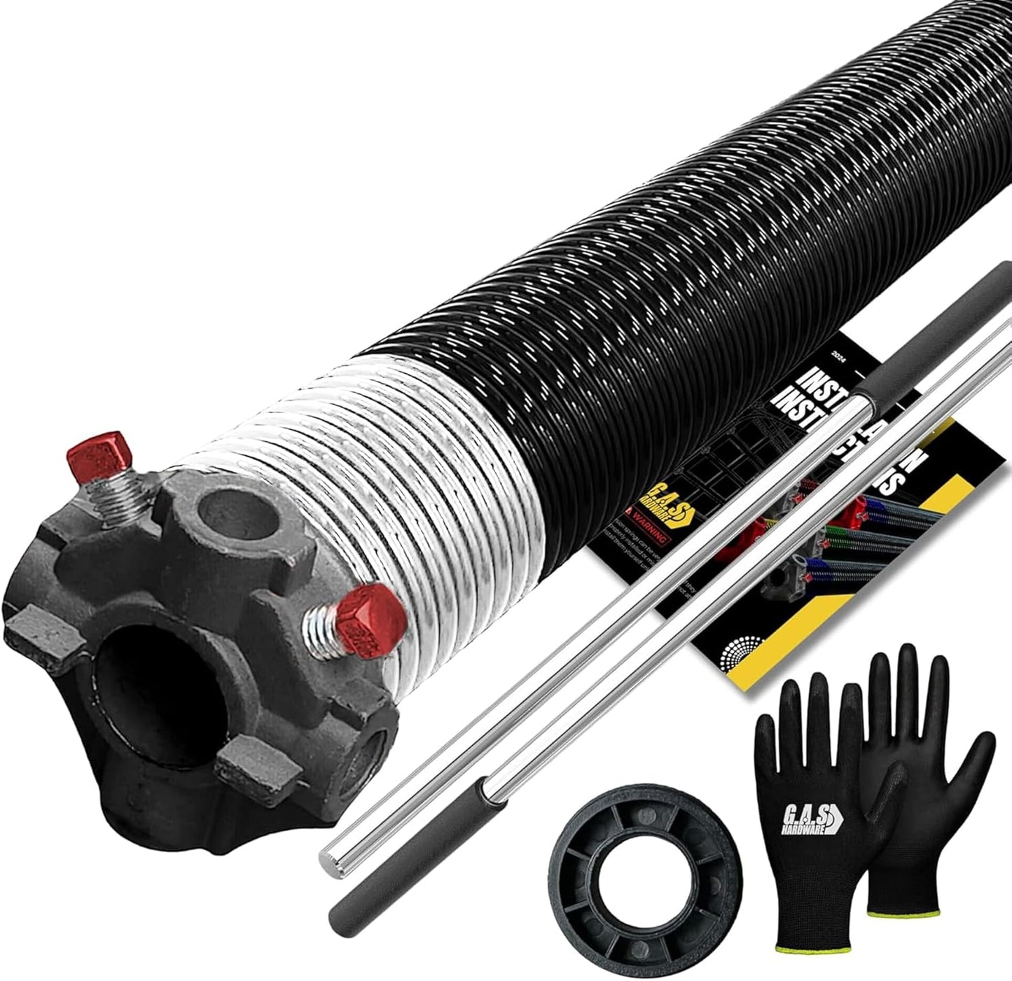 Garage Door Torsion Spring 218x2x26 with Winding Bars and Gloves