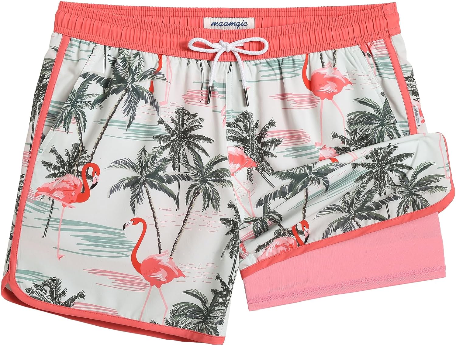 Vintage 80s 90s Style Swim Trunks for Men - Quick Dry Comfort