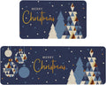 Mloabuc Merry Christmas Kitchen Mats Set of 2 for Festive Decor