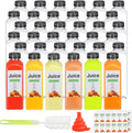 54pcs 8oz Plastic Bottles with Lids - Reusable Leak-Proof Juice