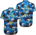 99TIMORO Wars Movie Hawaiian Shirt - Vibrant Space Button Short