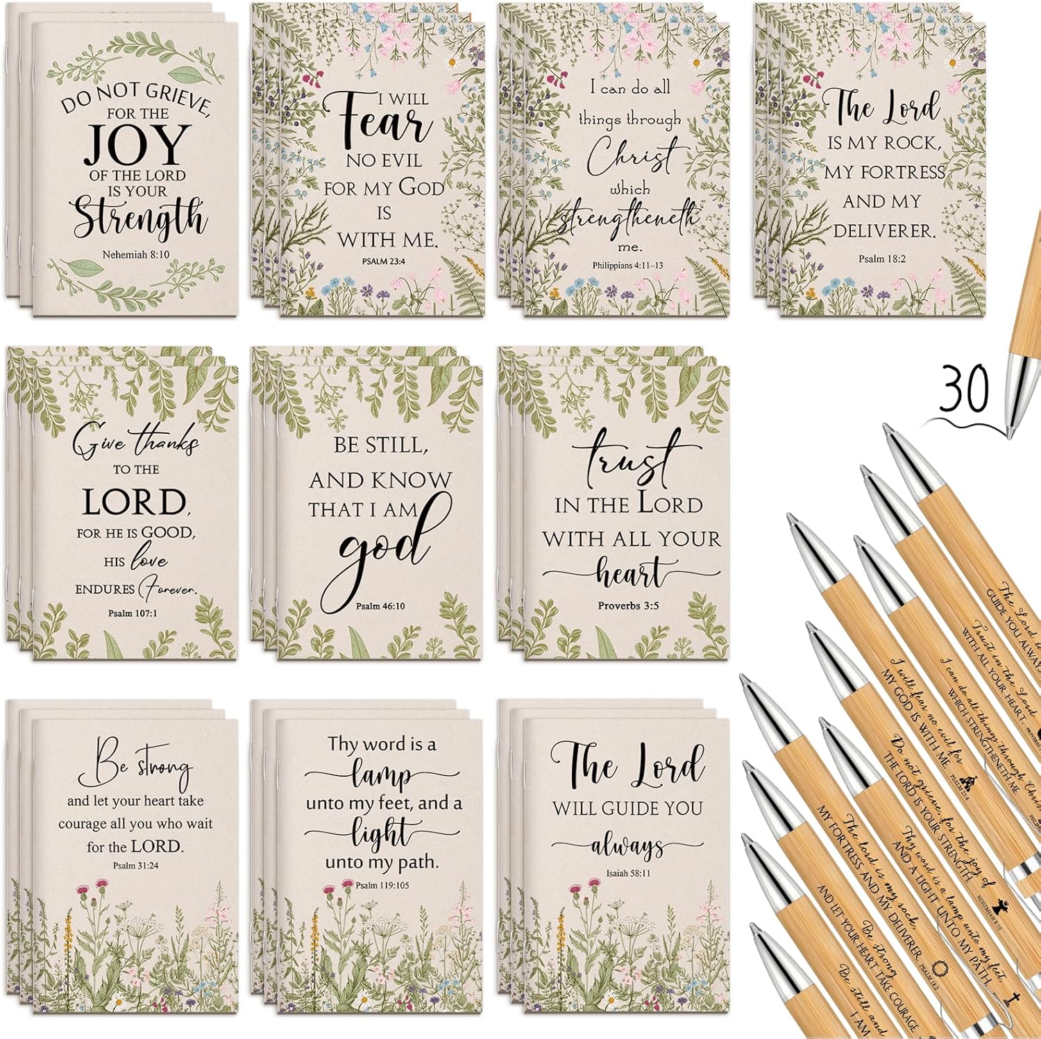 Christian Bible Verse Prayer Journal Set