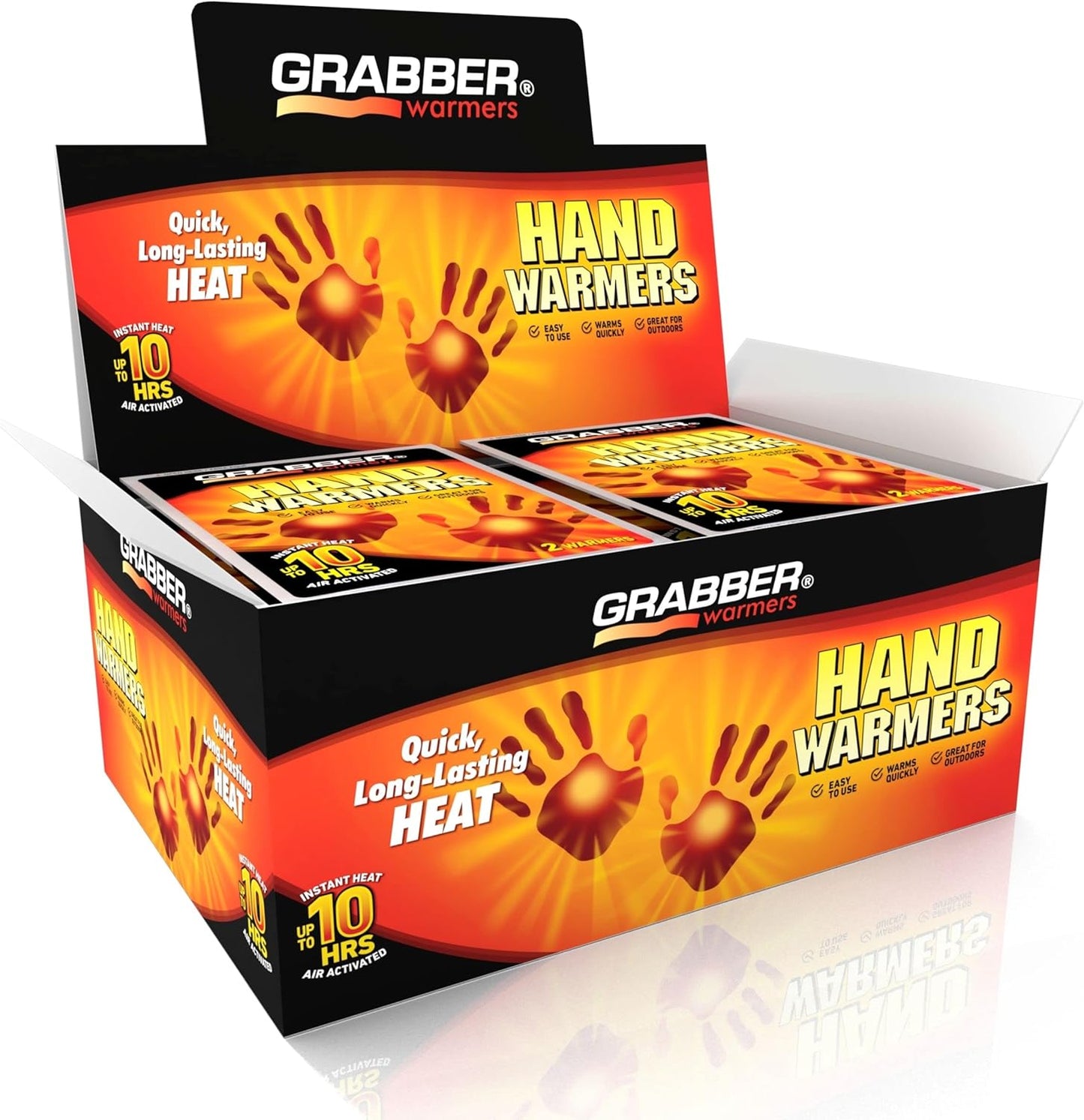 Grabber Hand Warmers - Long Lasting Odorless Heat for Cold Days