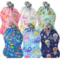 BUZIO 12-Pack Reusable Toddler Food Pouches - BPA-Free, Double Zipper, Organic Snacks