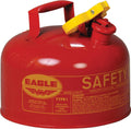 Eagle 2.5 Gallon Type I Red Safety Gas Can - Galvanized Steel