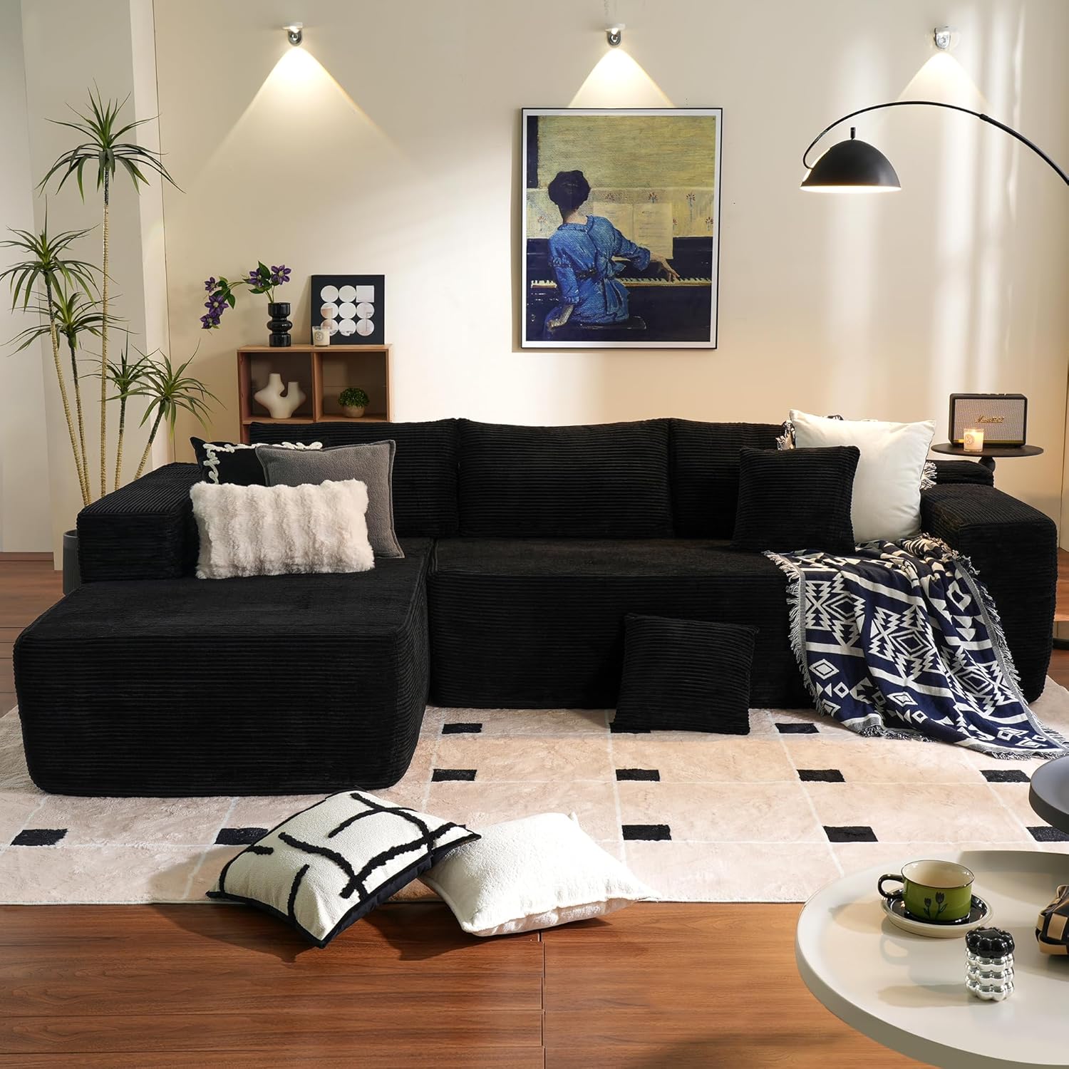 Modular Sectional Sofa with L-Shape Chaise for Modern Living