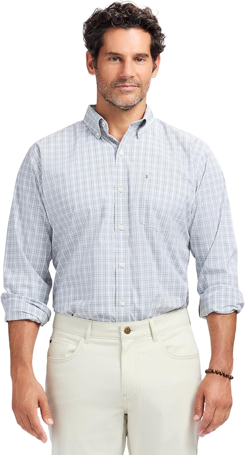 Izod Mens Performance Comfort Long Sleeve Shirt for All Occasions