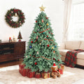 6ft Blue Spruce Christmas Tree PE/PVC - Lifelike, Easy Setup