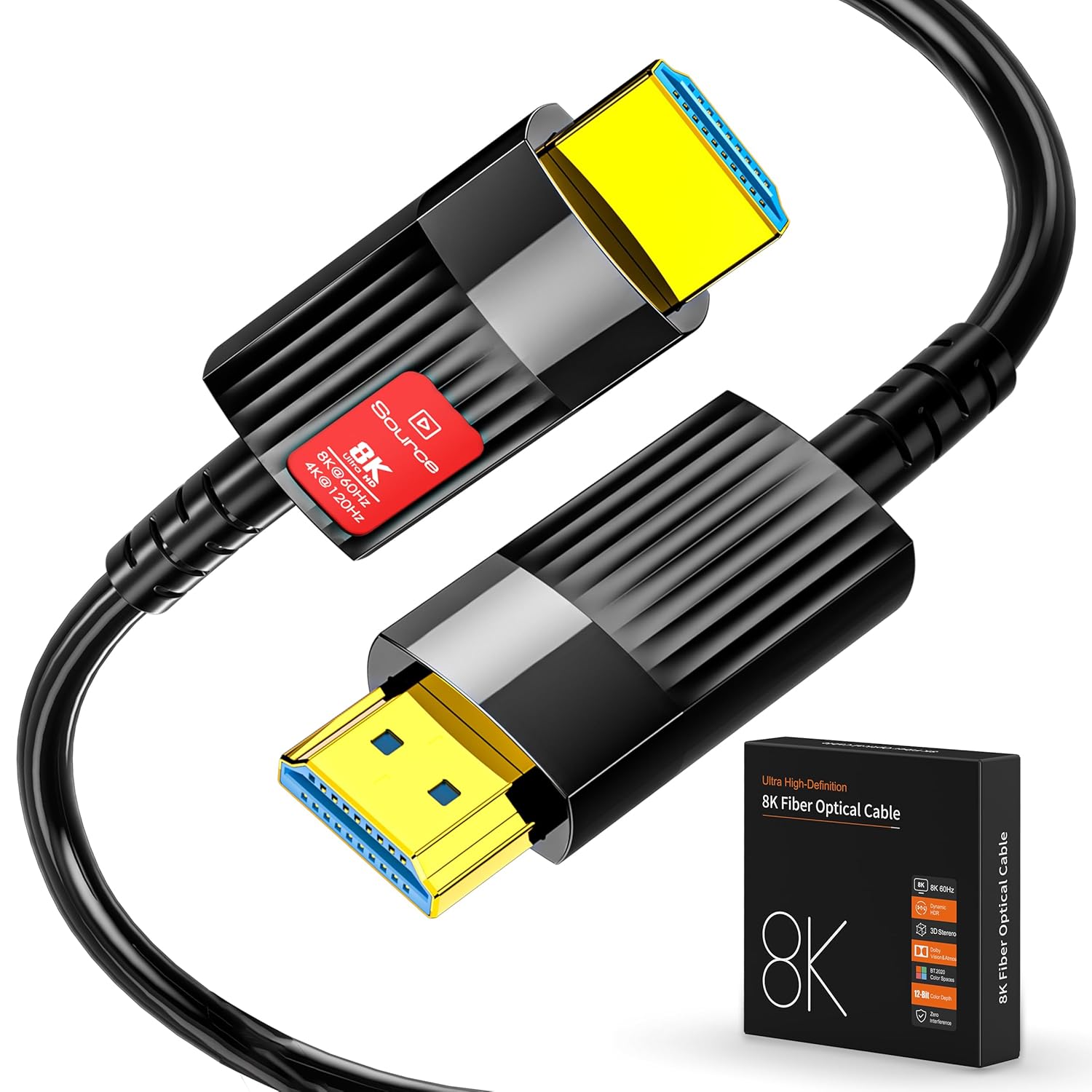 8K Fiber Optic HDMI Cable 330FT for Ultimate Gaming Experience
