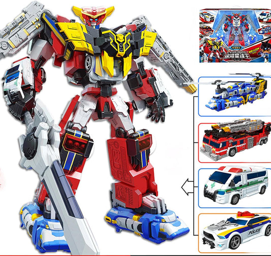 Transformable Astro Robot Toy - 6-in-1 Big Car, Ideal Holiday Gift for Kids 3-12! 