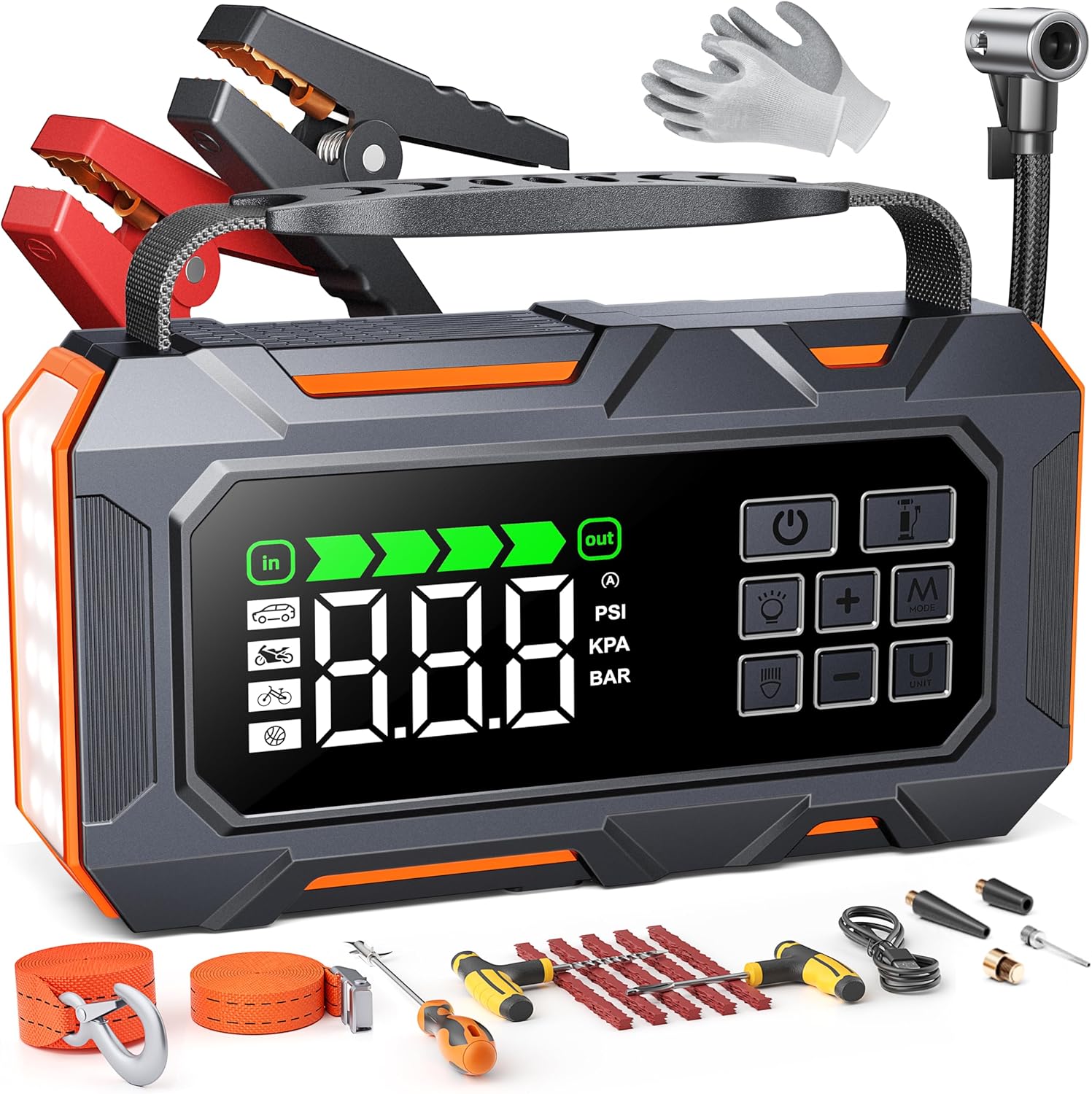 TREKURE 16-in-1 Car Jump Starter with Air Compressor Review