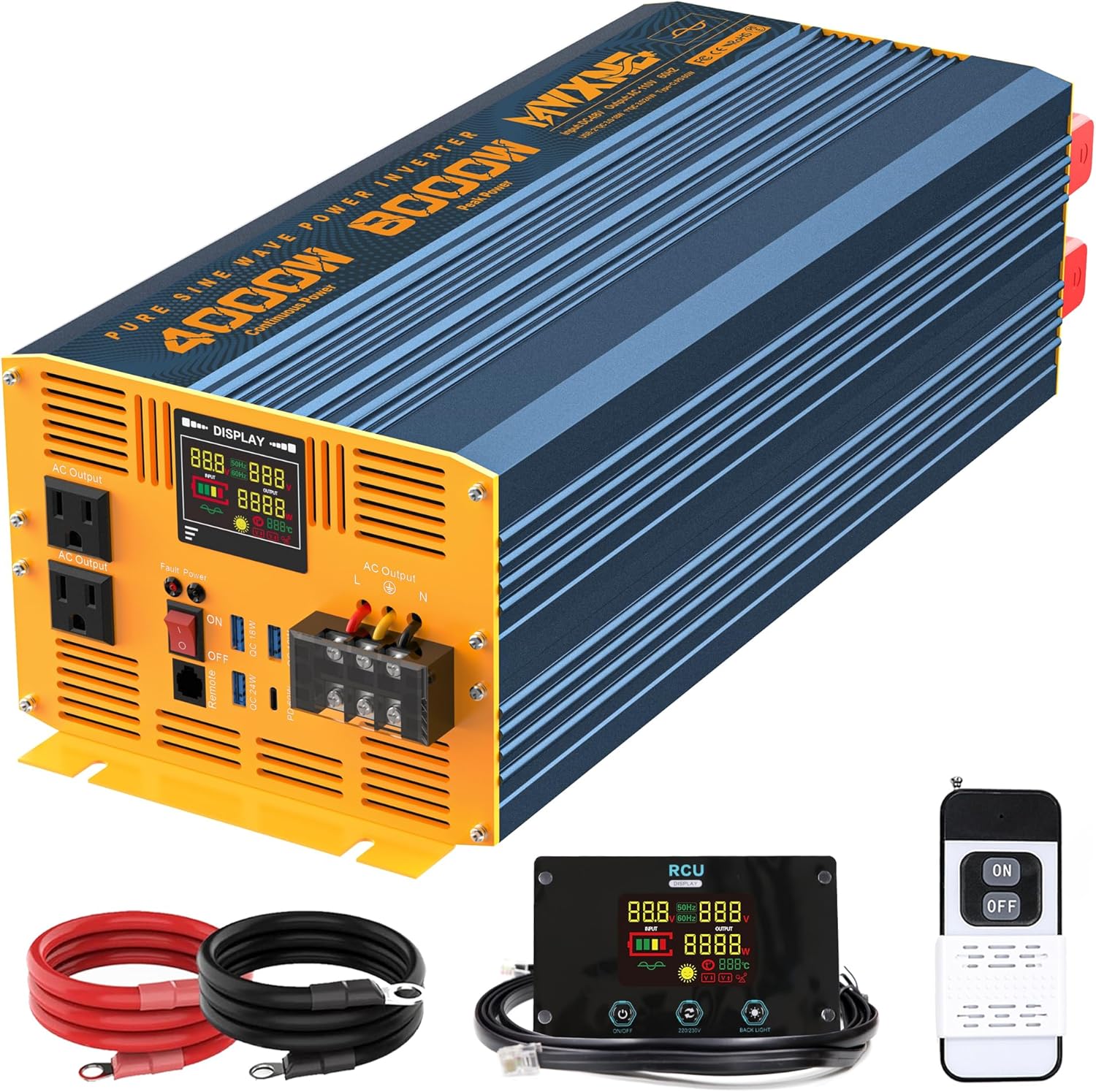 4000W Pure Sine Wave Power Inverter for Home and RV Use