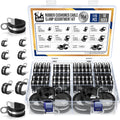 115 pcs cable clamps 304 stainless steel rubber cushion assortment