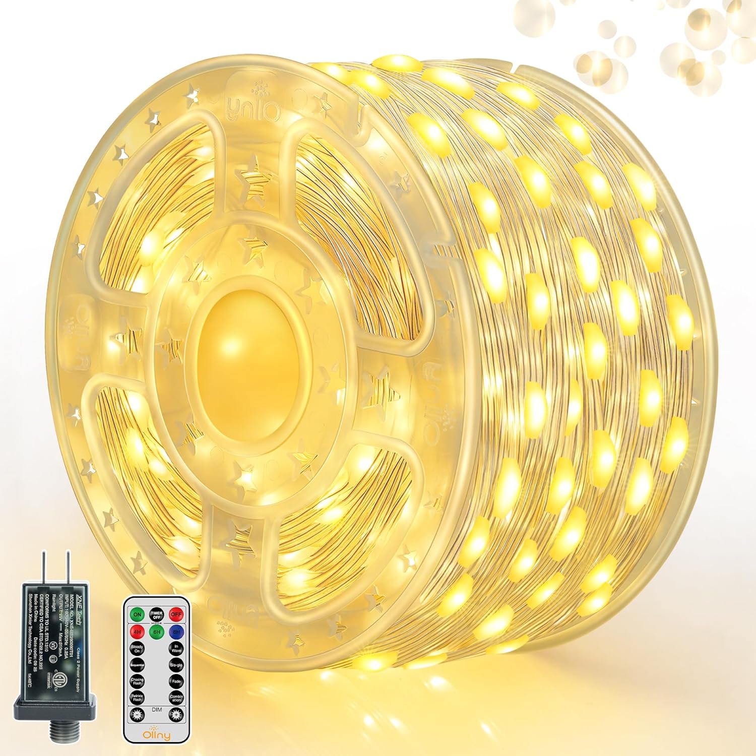 Ollny Outdoor Christmas Lights 1000LED 328FT for Festive Decor