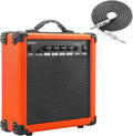 Portable 20W Electric Guitar Amp with Noise Reduction - Orange
