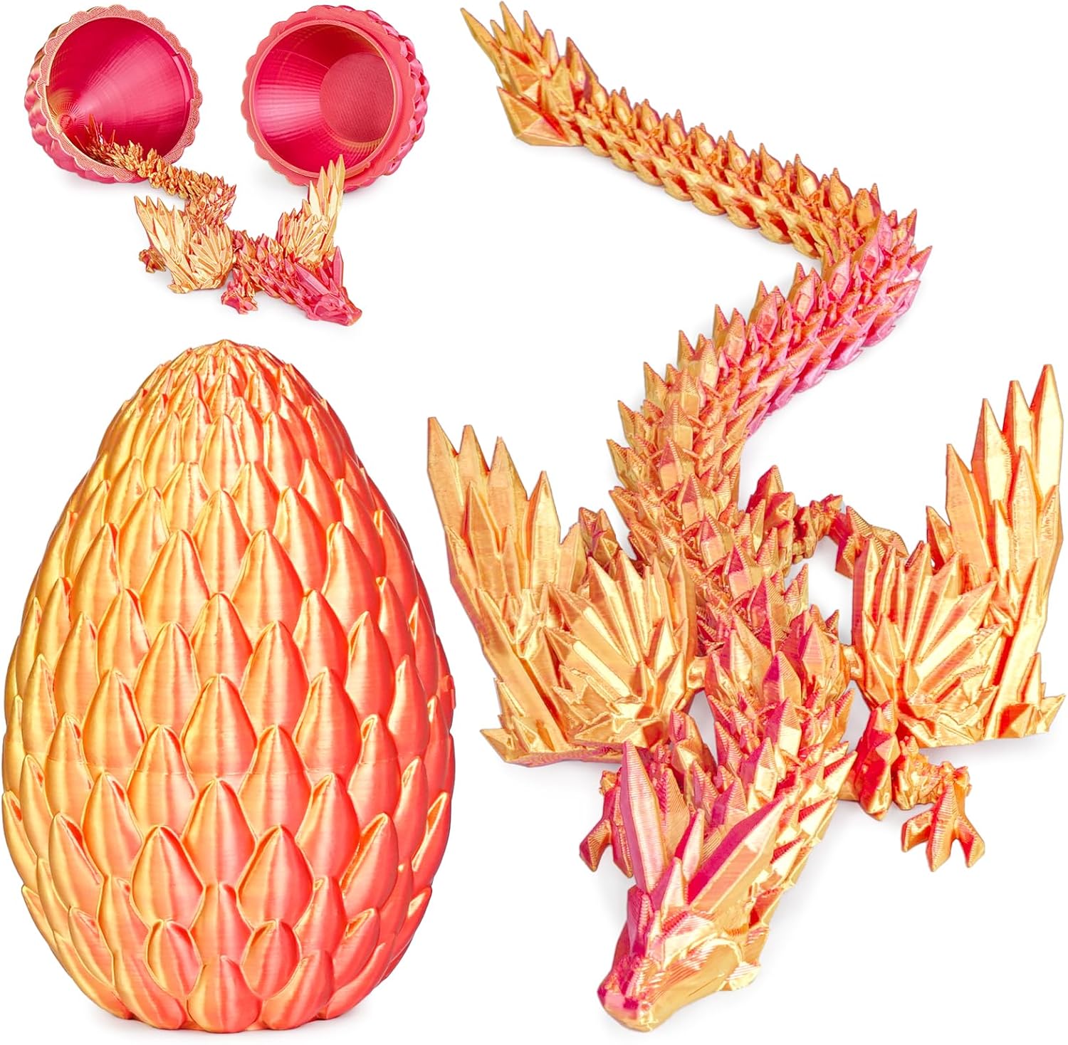 Articulated Dragon Egg Fidget Toy - Unique Collectible Gift