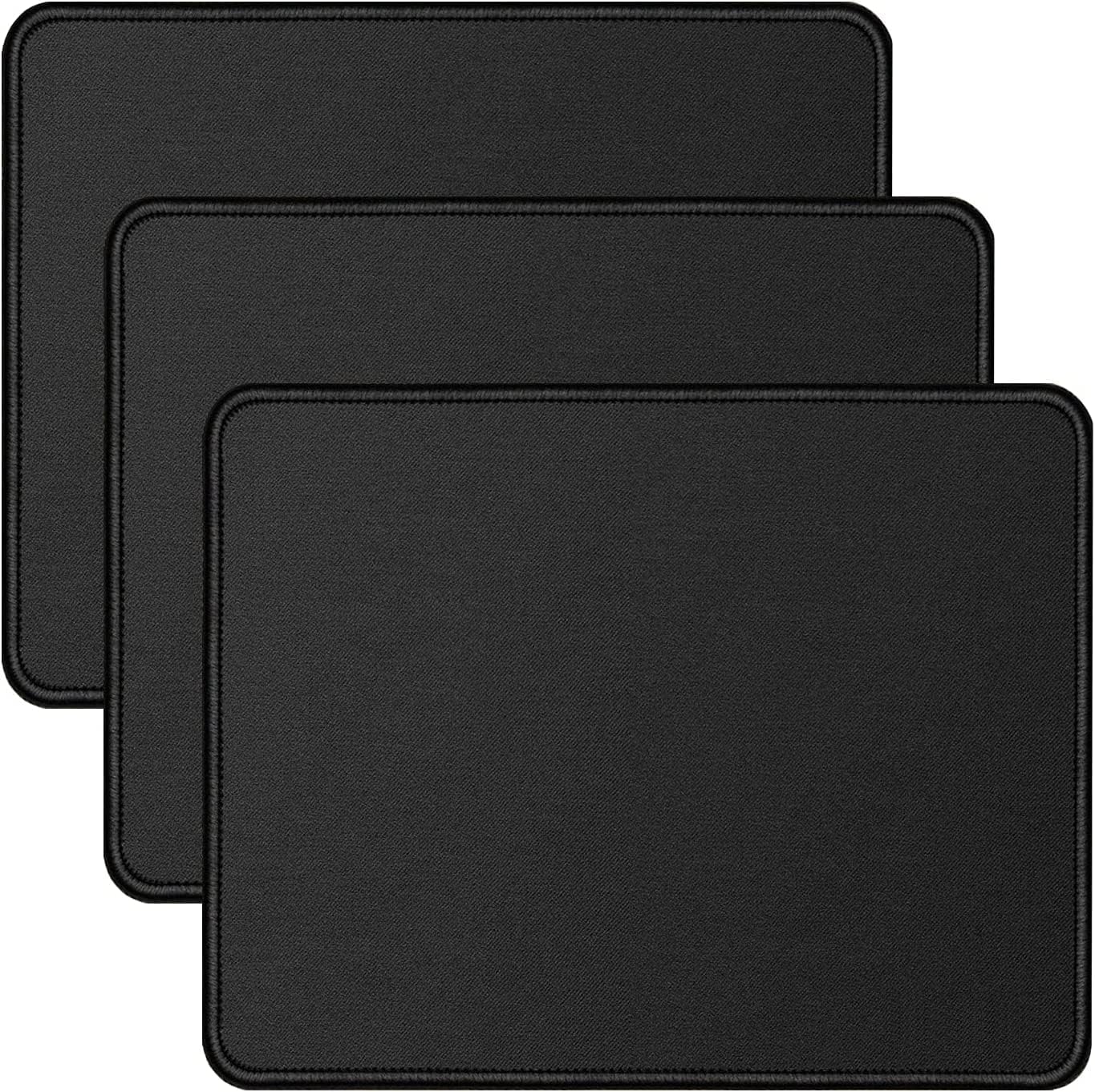 Non-Slip Black Mouse Pad Set by Gimnor