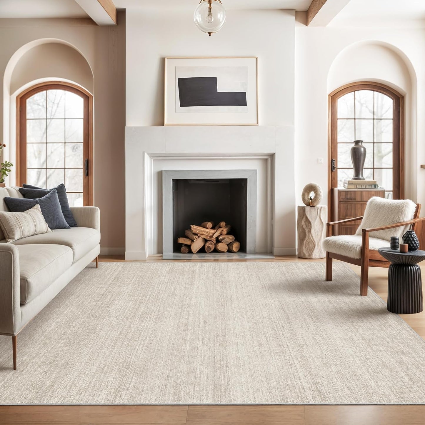 Valenrug Washable Rugs 6x9 - Ultra Thin Stain Resistant Area Rug