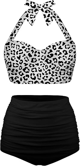 Angerella Women Vintage Polka Dot High Waisted Bikini Set Review