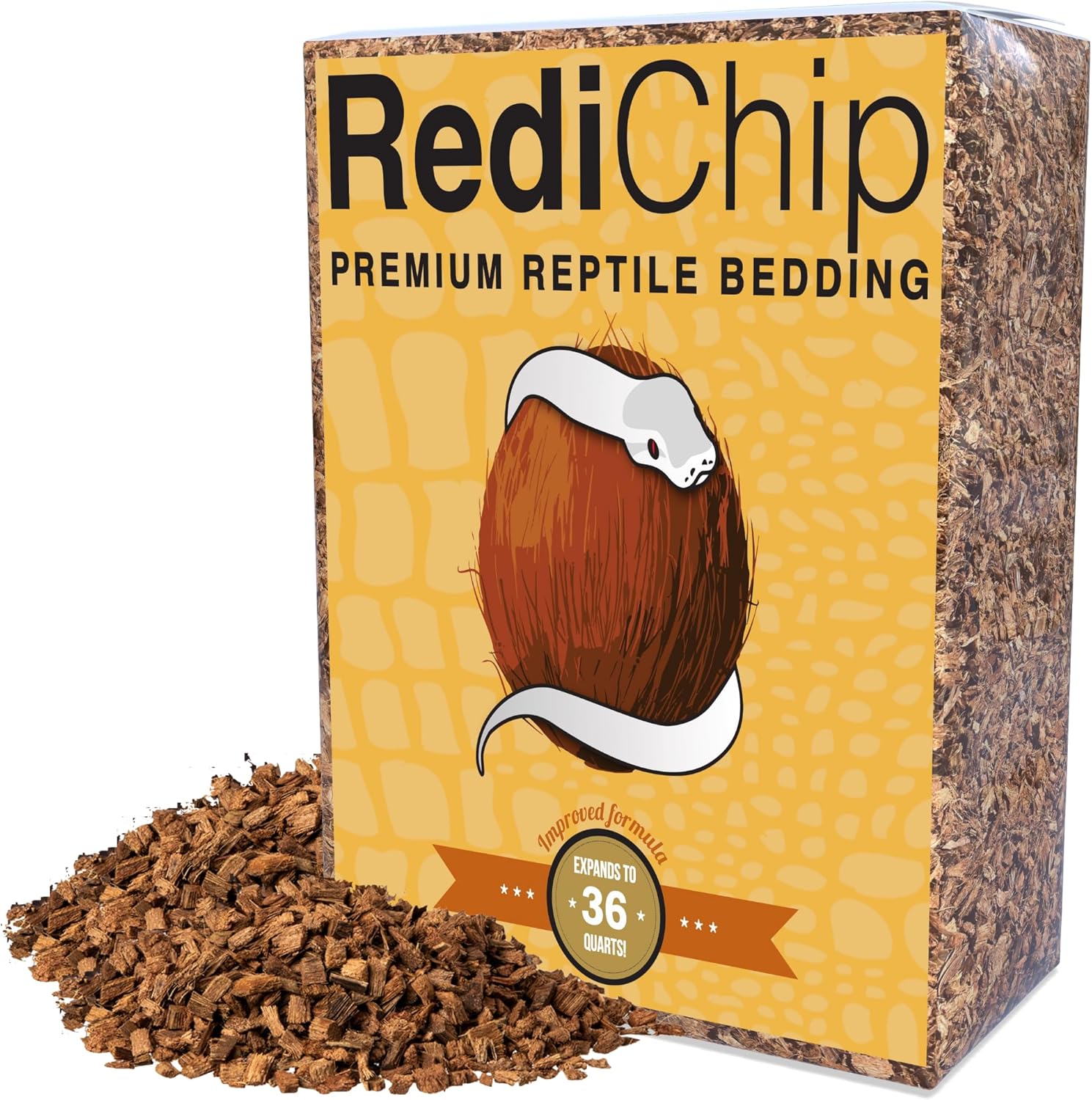 RediChip Reptile Bedding Medium Coconut Chip for Snake Habitat