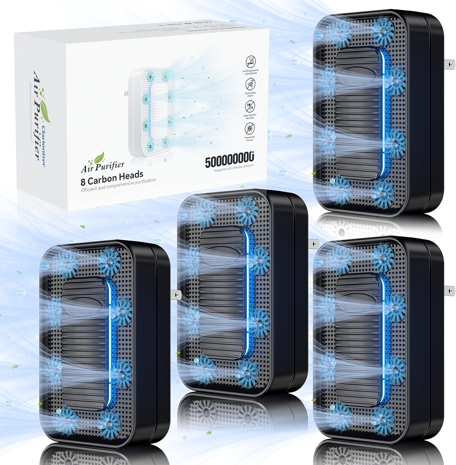 Air Ionizers for Home - 10 Times Efficiency, Odor Eliminator
