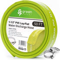 Green Expert 1-1/2ft ID PVC Lay-flat Discharge Hose - 50 ft Durable