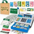 Calculator Cash Register Toy Gift for Kids - 120 Pc Grocery Playset