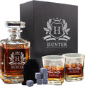 Personalized Whiskey Decanter and Glasses Set - Custom Monogrammed