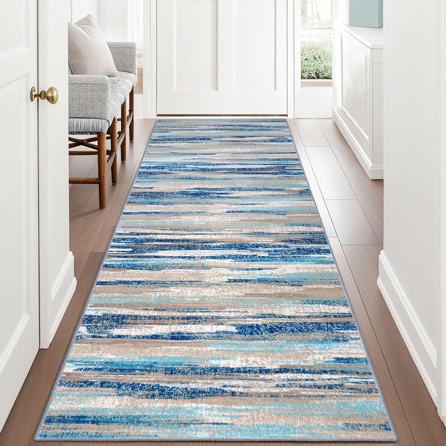 Modern Abstract Runner Rug 3x8 for Stylish Home Decor