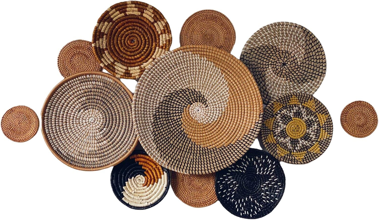 Handcrafted Woven Basket Wall Decor for Bohemian Style Homes