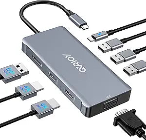 USB C to Dual HDMI Adapter for Multi Display Docking Station