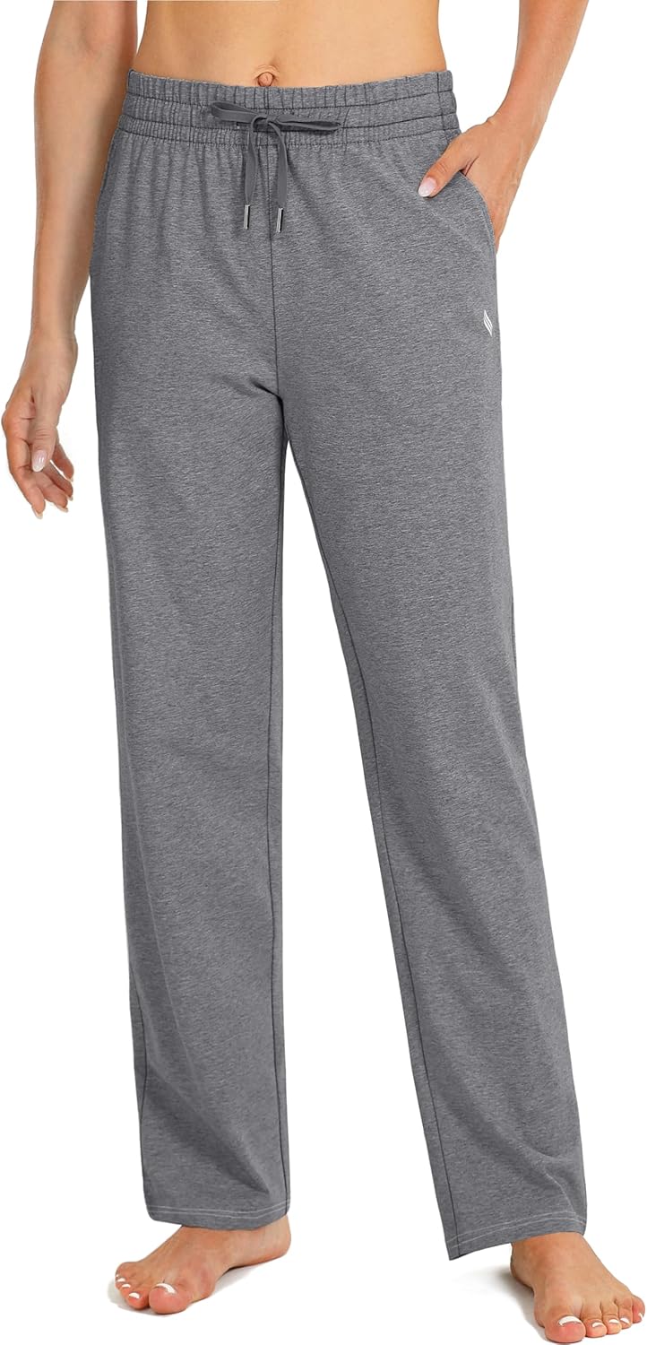 SANTINY Women's Cotton Sweatpants for Yoga and Casual Wear