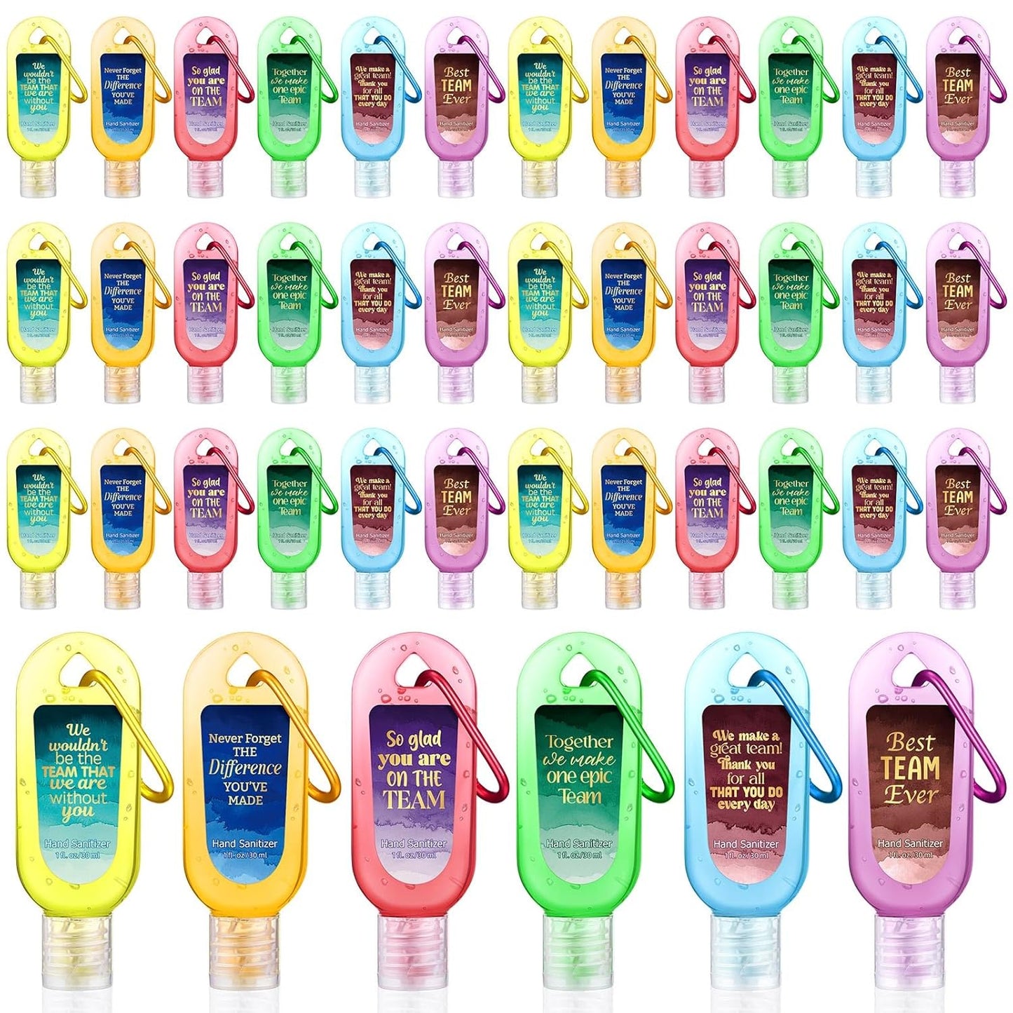 24 Pack Appreciation Hand Sanitizers Keychains for Team Gifts