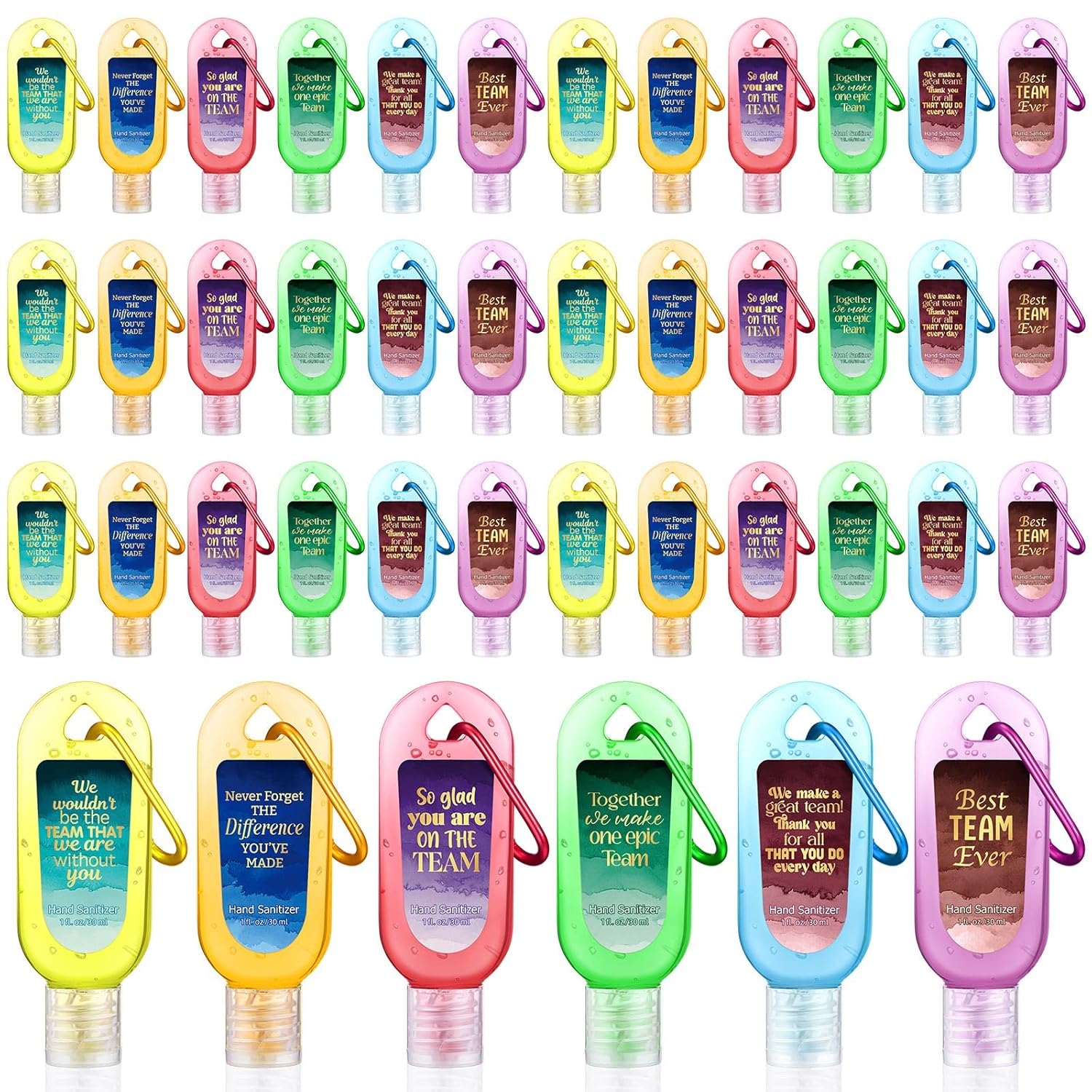 24 Pack Appreciation Hand Sanitizers Keychains for Team Gifts