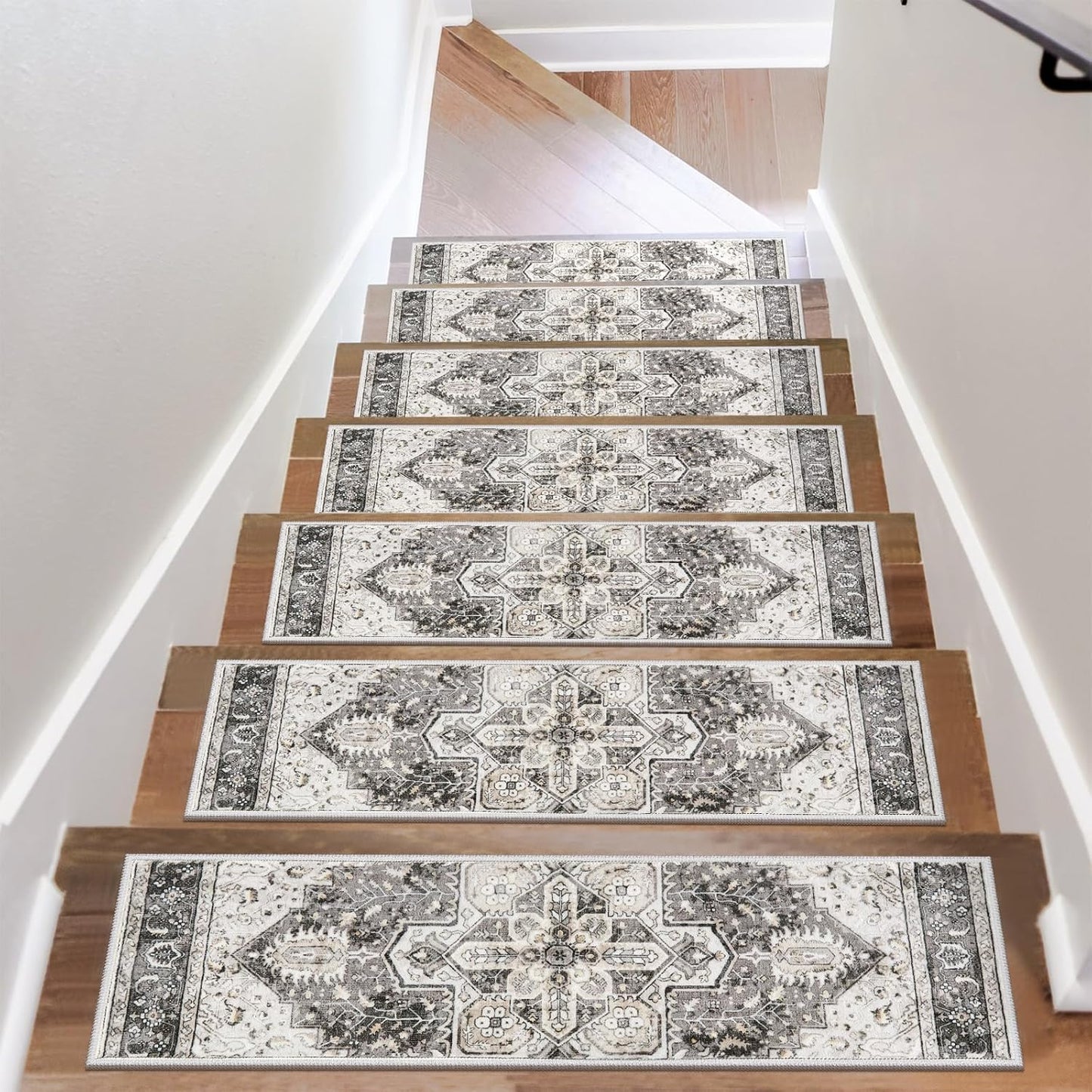 Non-Slip Stair Treads for Wooden Steps - 15PCS Carpet Treads