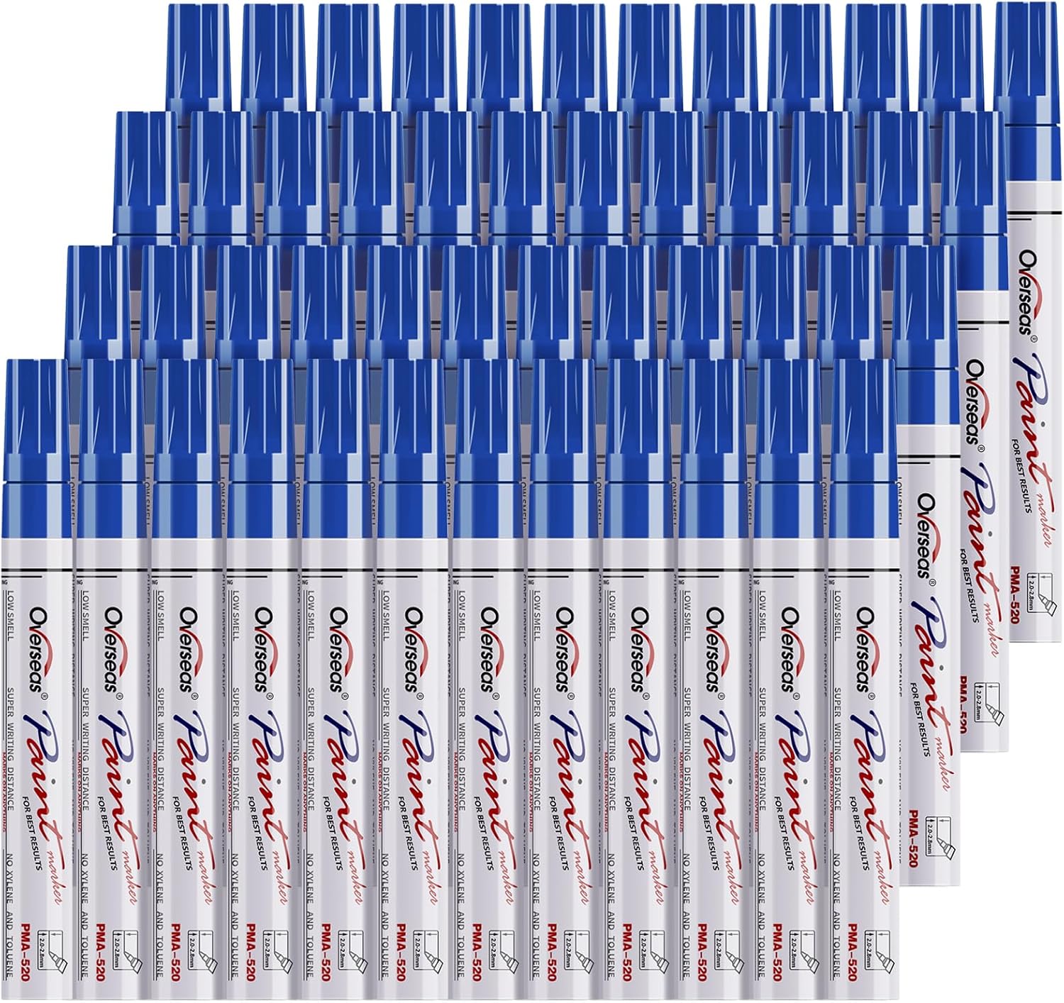 Overseas 48 Blue Paint Pens for All Your Creative Needs