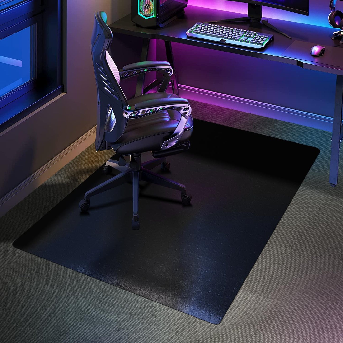 Chair Mat for Carpeted Floors, Heavy Duty Vinyl Floor Protector