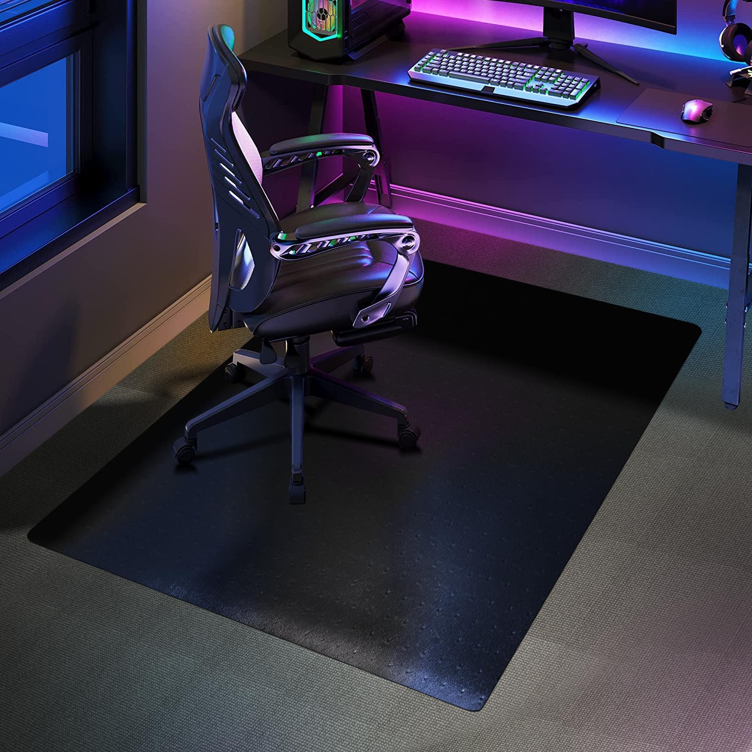 Chair Mat for Carpeted Floors, Heavy Duty Vinyl Floor Protector