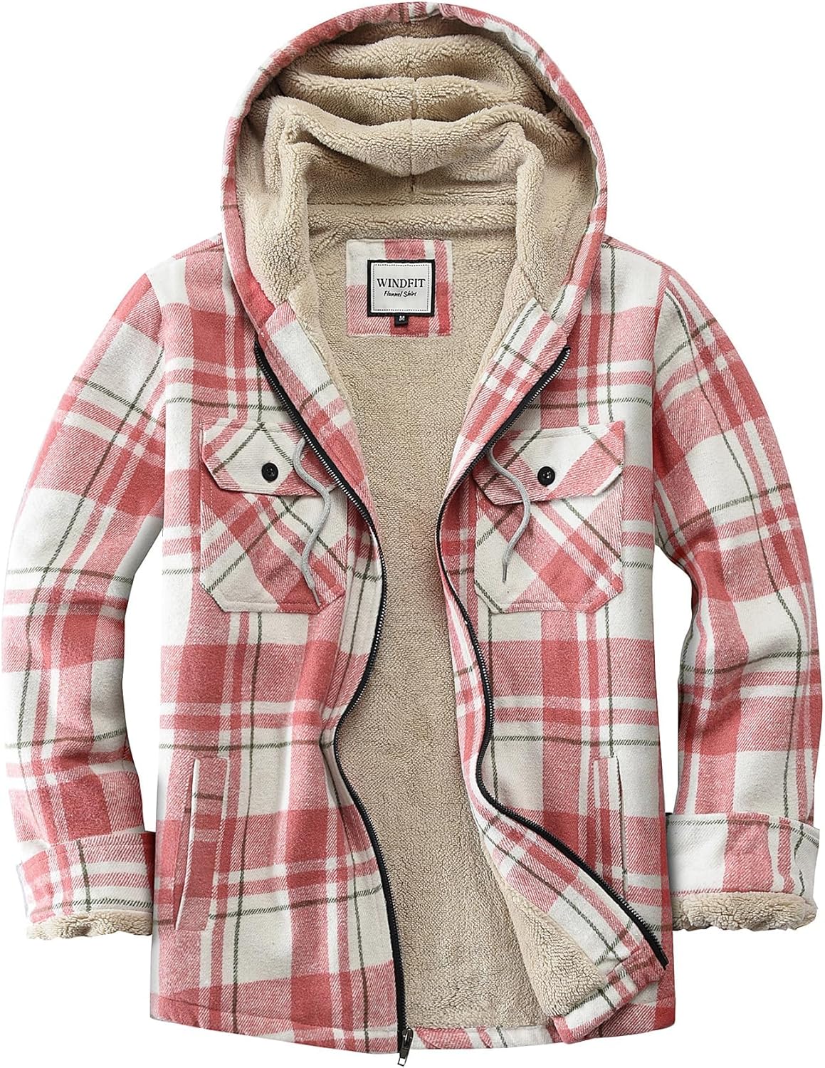 Women's Full Zip Fleece Flannel Jacket for Cozy Winter Days
