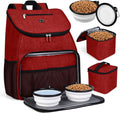 Dog Travel Backpack with Food Containers - Airline Approved Pet Travel
