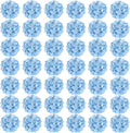 Silk Hydrangea Flowers 64pcs Blue Bouquet Set - Durable Decor