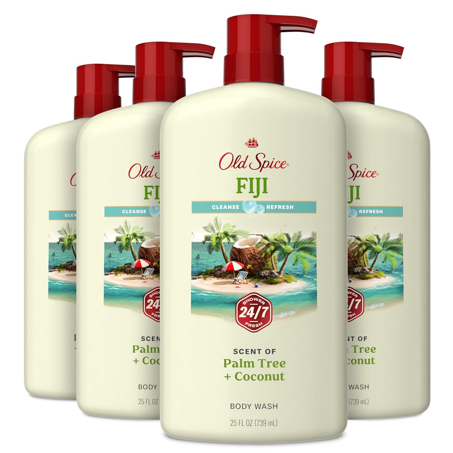 Old Spice Fiji Body Wash for Men - 24/7 Freshness & Clean