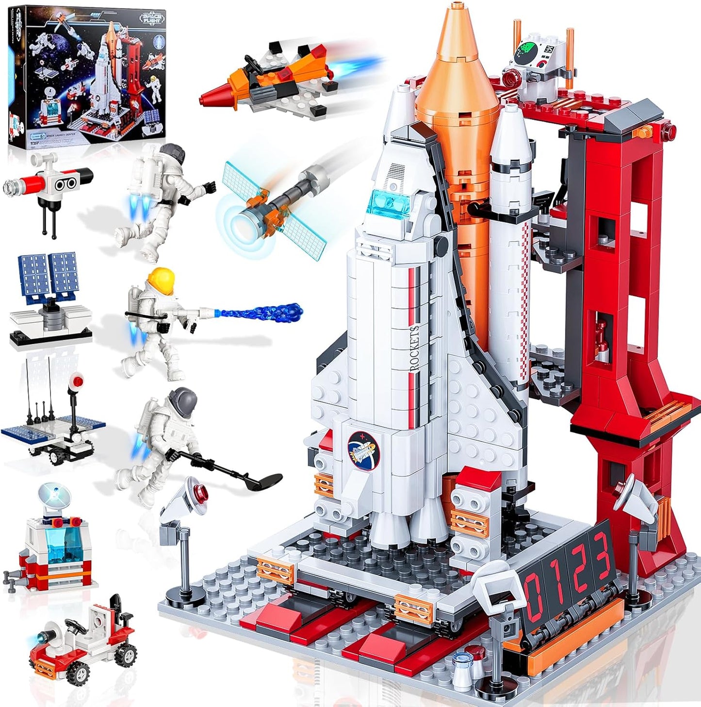 Space Exploration Shuttle Toys for Kids - 12-in-1 STEM Kit
