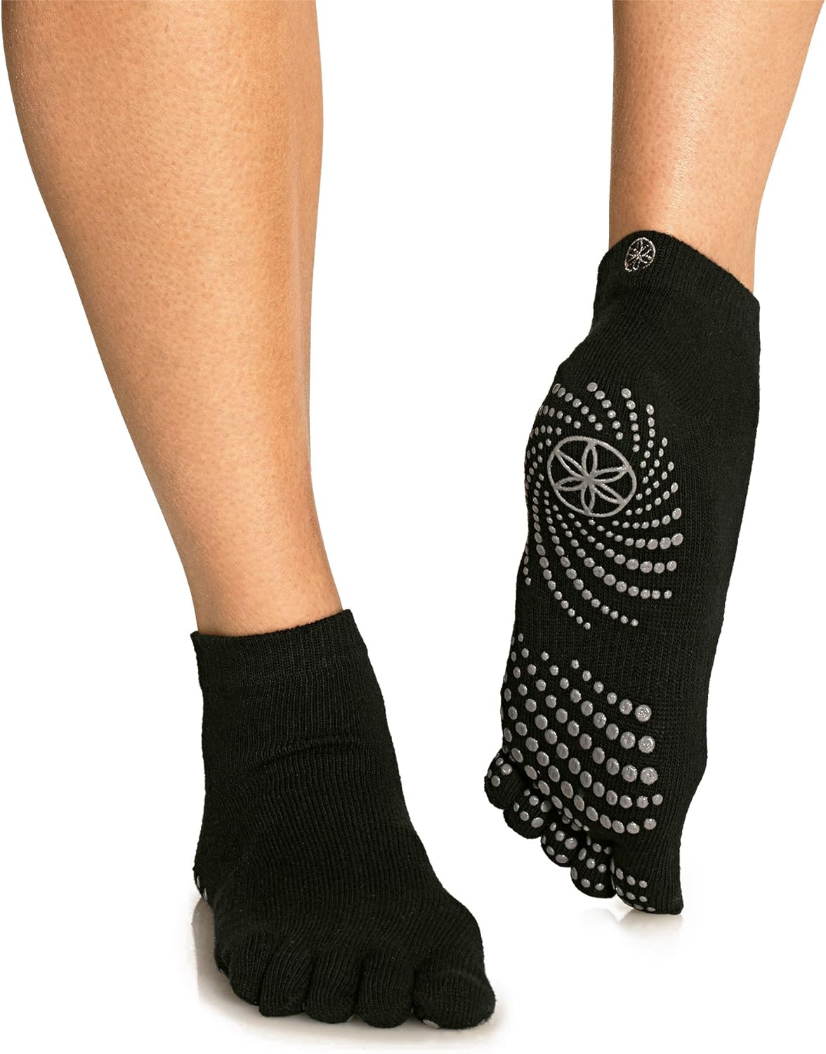 Gaiam Grippy Yoga Socks - Non-Slip Grip for Yoga