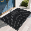 Extra Large Door Mat 60x36 All-Season Waterproof Doormat - Black