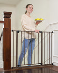 Wide Baby Gate 28.9-42.1in Adjustable 30in Tall - Easy One-Hand Open